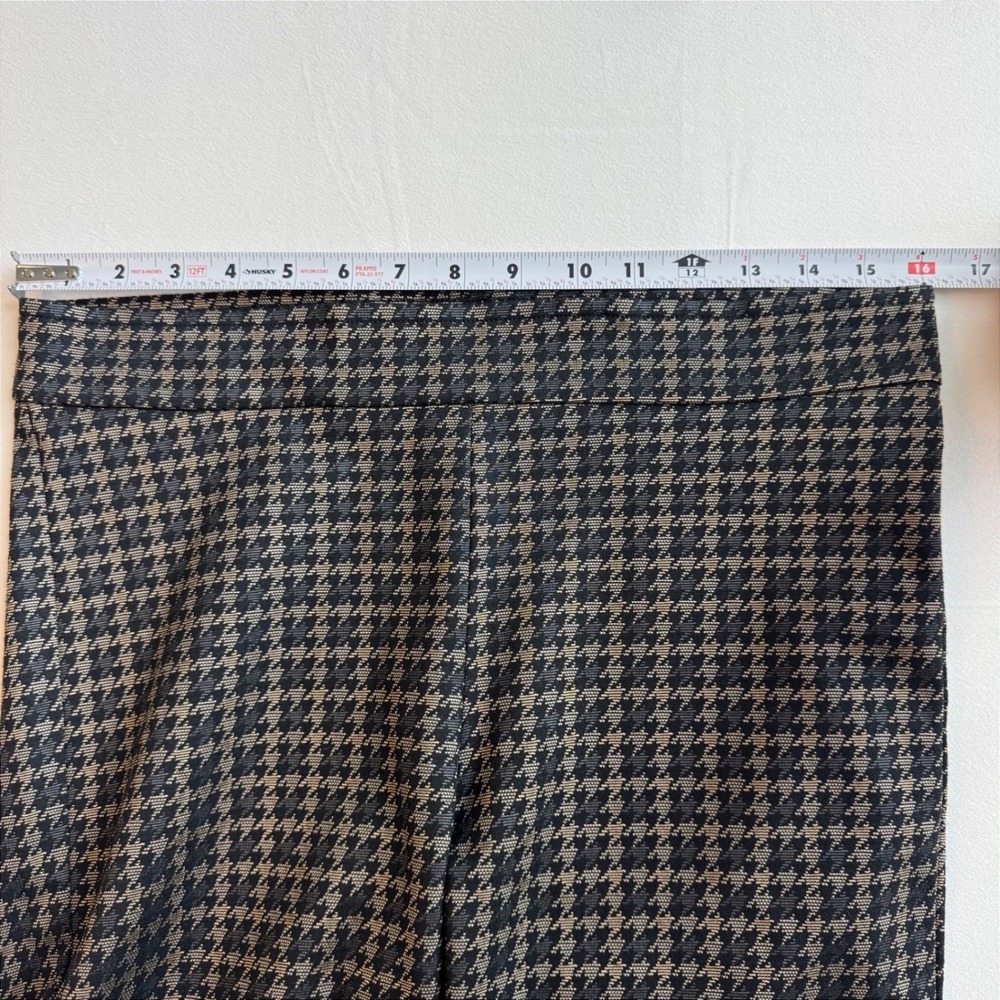 Avenue Montaigne Bellini Starling Houndstooth Flare Pants Brown Black Size 10 - Picture 13 of 14